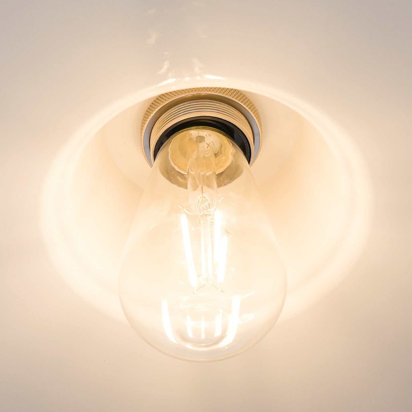 Factory Style Grey Enamel Painted Pendant Light - 36cm