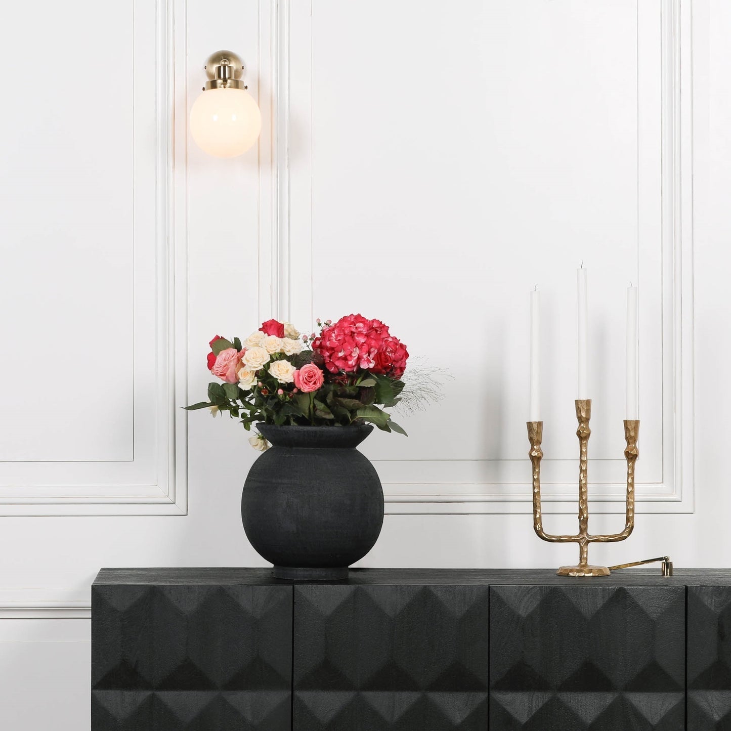 Brushed Gold Style Brass Wall Light With Frosted Glass