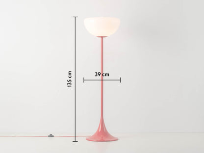 Jam Red Glass Bowl Floor Lamp