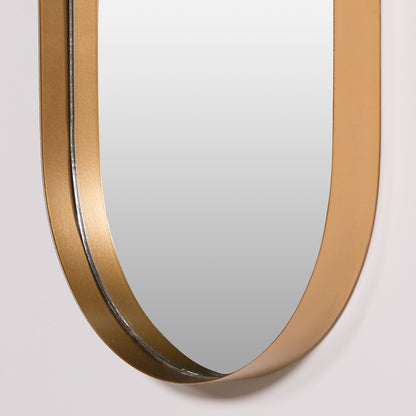 Gold Slim Oval Wall Mirror - 75cm