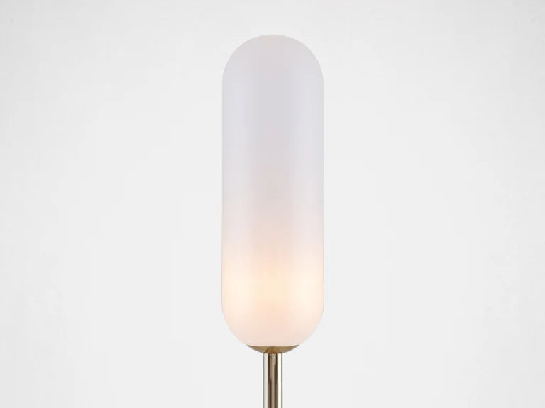 Olive Green Marble Curve Floor Lamp