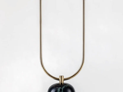 Olive Green Marble Curve Floor Lamp