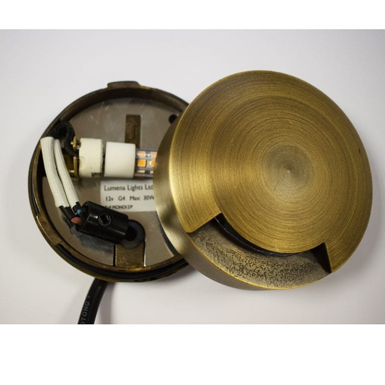 Monolite Step Lights - Brass (Rustic Bronze) - VERSA 12v Plug & Play