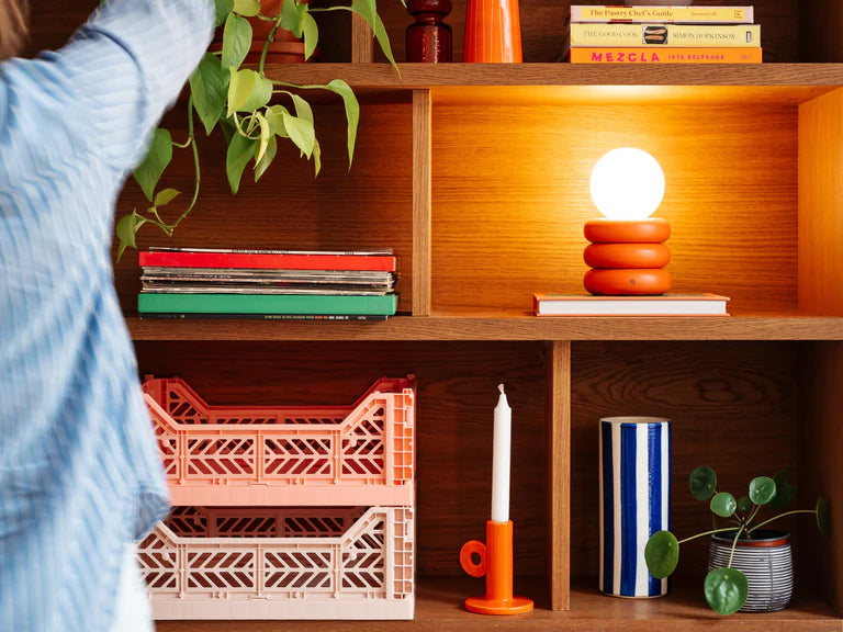 Peel Orange Cordless Table Lamp