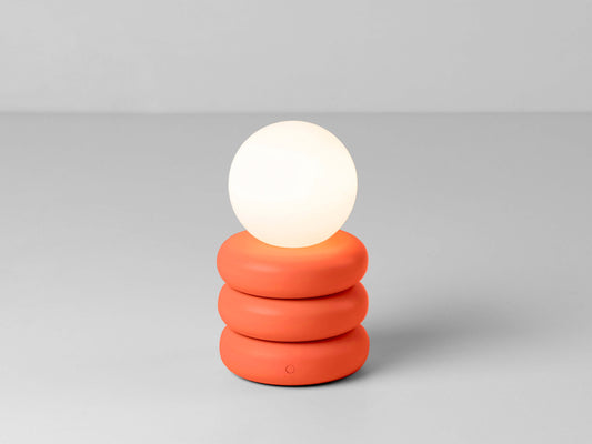 Peel Orange Cordless Table Lamp