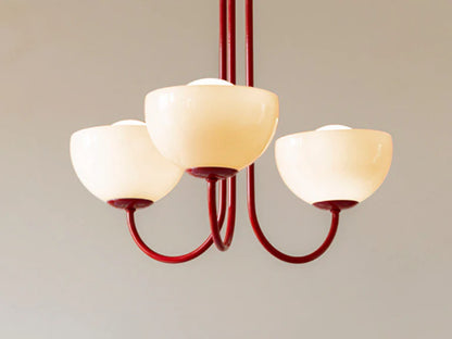Jam Red 3 Light Dome Ceiling Light