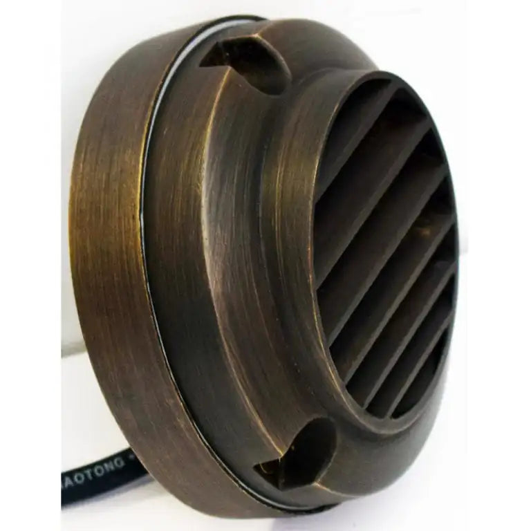 Slatlite - 12V Louvered Step Light - Brass (Rustic Bronze Finish) - VERSA Plug & Play