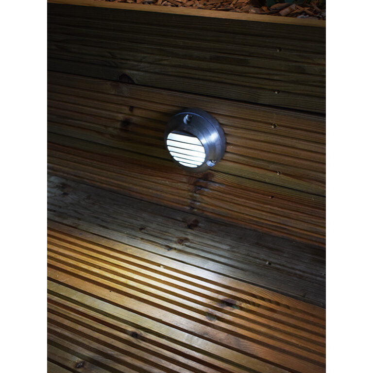 Slatlite 12V Step Light - Aged Silver Finish - VERSA Plug & Play
