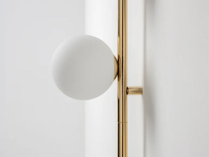 Brass Bar Opal Ball Wall Light