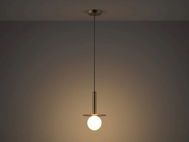 Brass Plate Pendant Light