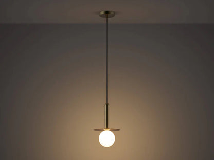 Brass Plate Pendant Light