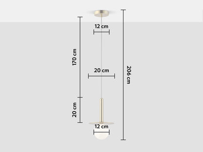 Brass Plate Pendant Light