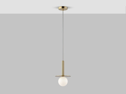 Brass Plate Pendant Light