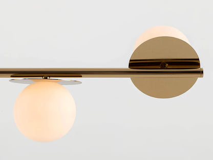 Brass Opal Disk Ceiling Light