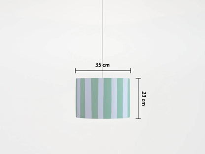 Blue & Green Stripe Printed Shade