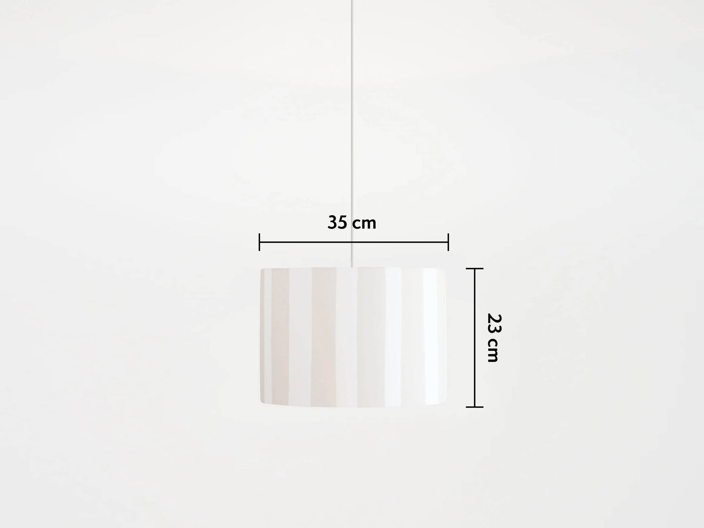 Sand & White Stripe Printed Shade
