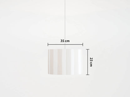 Sand & White Stripe Printed Shade