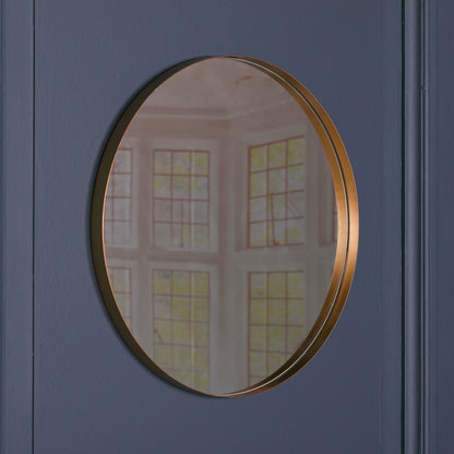 Gold Round Wall Mirror - 50cm