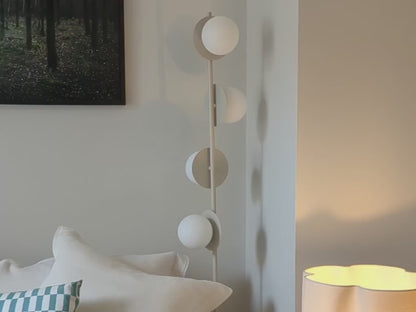Sand Opal Disk Floor Lamp
