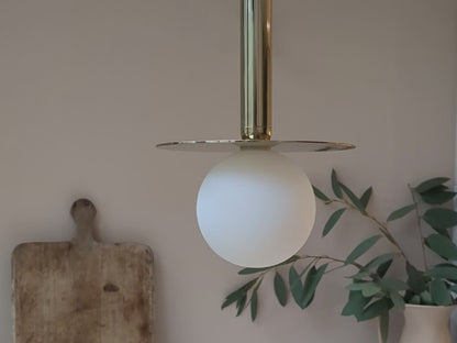 Brass Plate Pendant Light